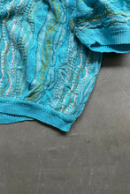 画像をギャラリービューアに読み込む, MADE IN AUSTRALIA 90&#39;S S/S 3D KNIT POLO SWEATER / BLUE [SIZE: XL USED]
