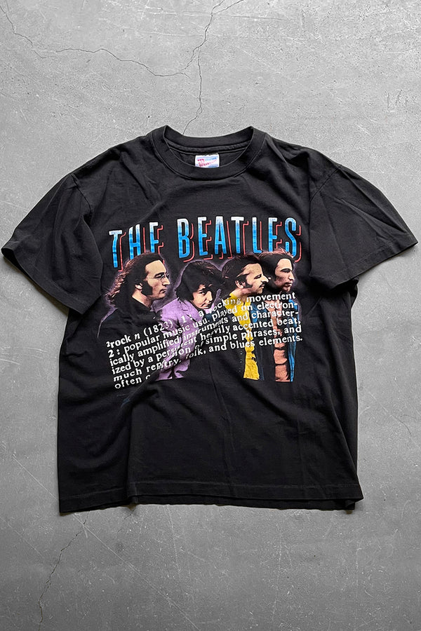 MADE IN USA 90'S THE BEATLES BAND T-SHIRT / BLACK [SIZE: L USED]