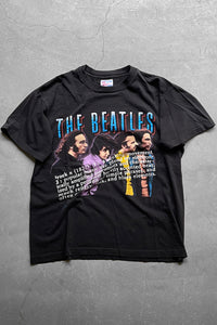 MADE IN USA 90'S THE BEATLES BAND T-SHIRT / BLACK [SIZE: L USED]