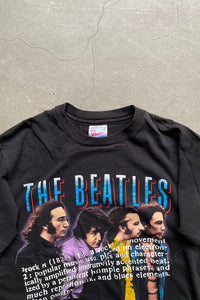 MADE IN USA 90'S THE BEATLES BAND T-SHIRT / BLACK [SIZE: L USED]