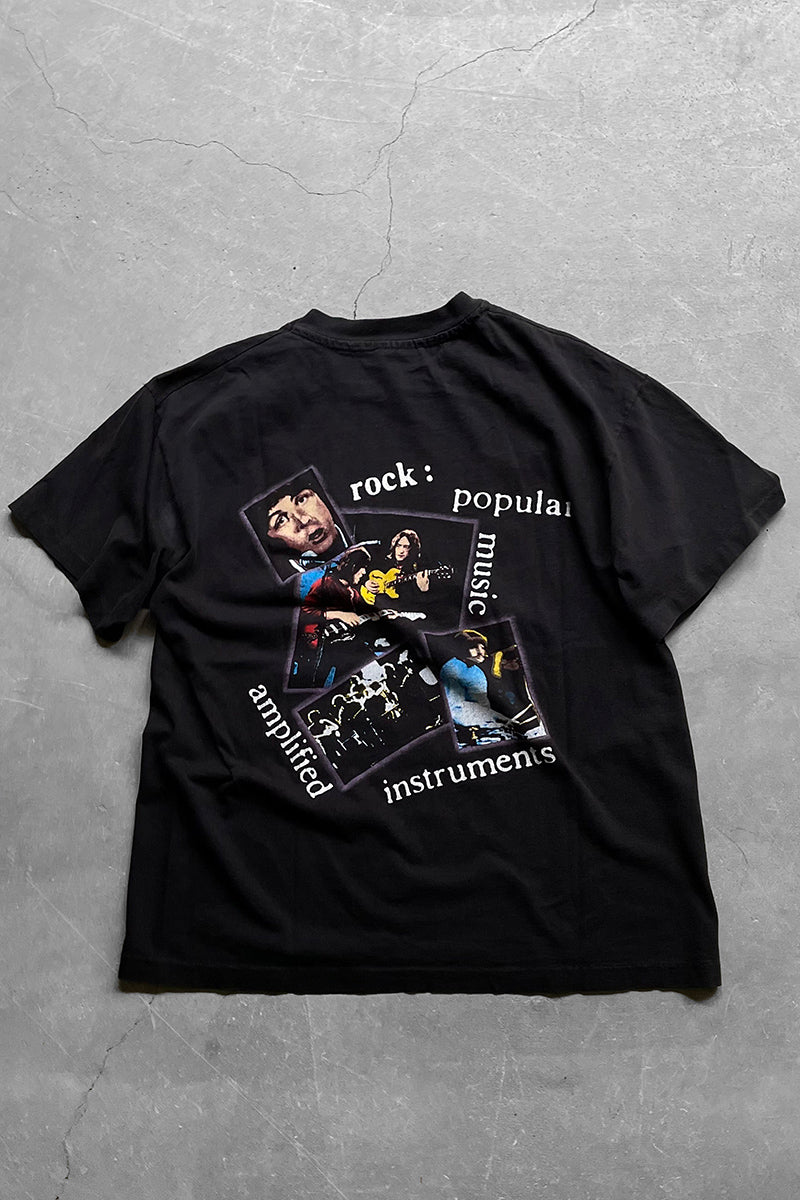 MADE IN USA 90'S THE BEATLES BAND T-SHIRT / BLACK [SIZE: L USED]