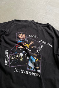 MADE IN USA 90'S THE BEATLES BAND T-SHIRT / BLACK [SIZE: L USED]