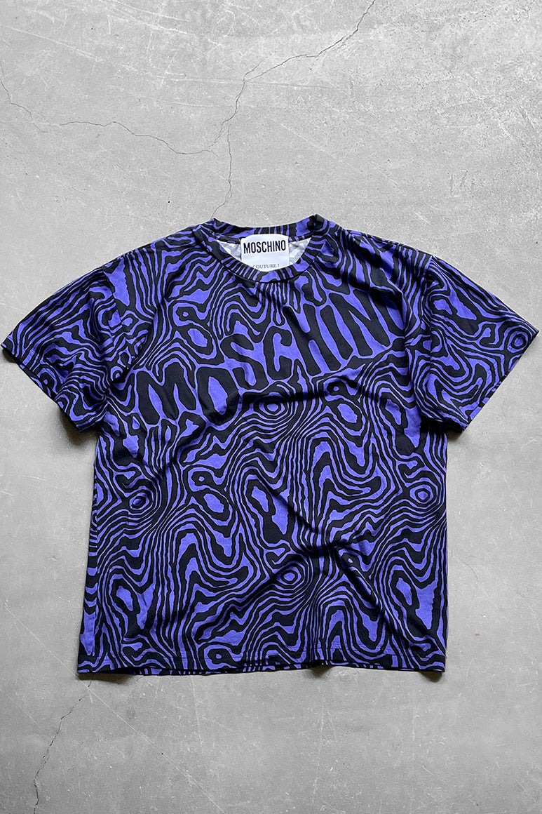 22SS PATTERN T-SHIRT / PURPLE[SIZE: M USED]