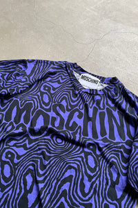 22SS PATTERN T-SHIRT / PURPLE[SIZE: M USED]