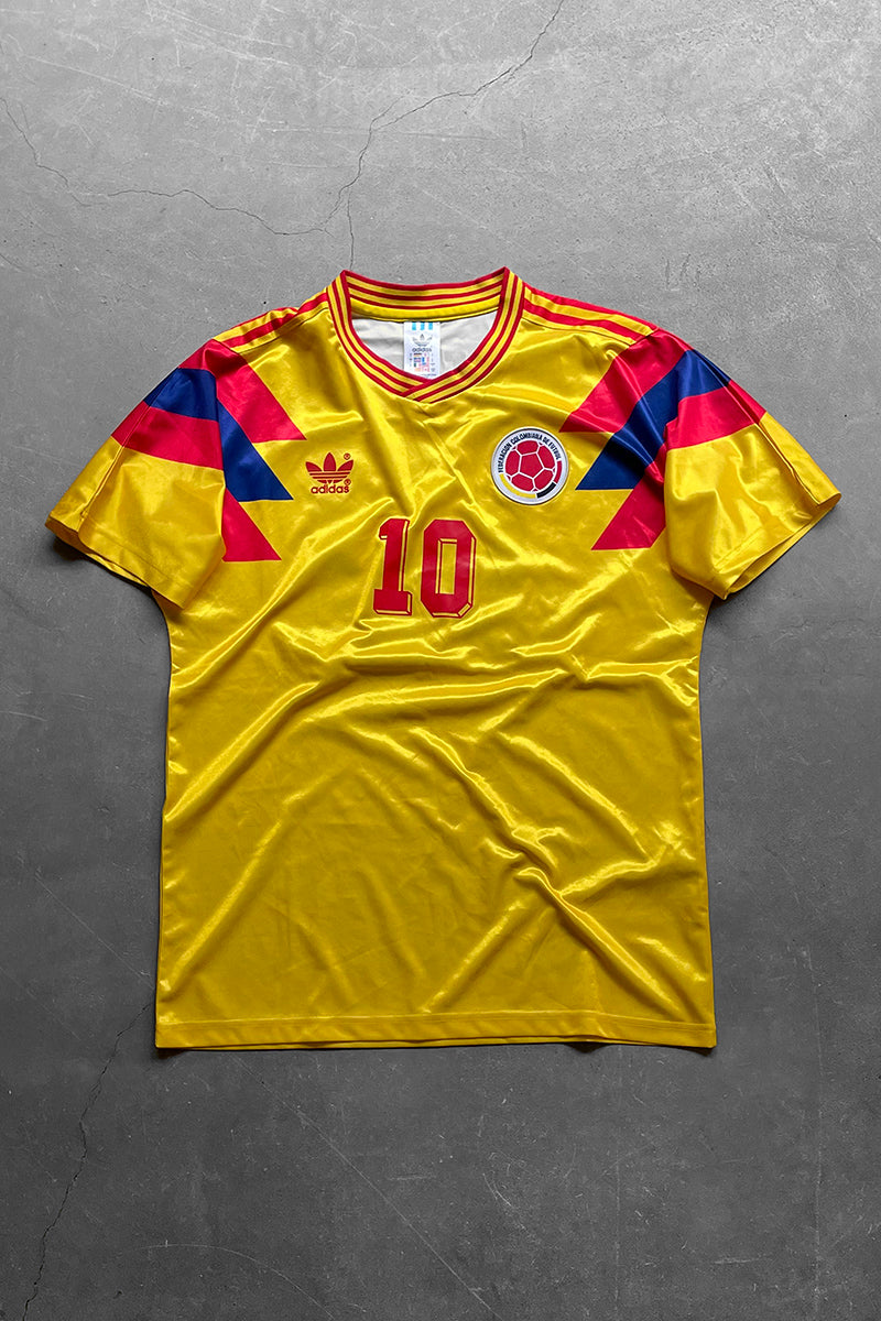 90'S FOOTBALL GAME SHIRT VALDERAMA / YELLOW [SIZE: L USED]