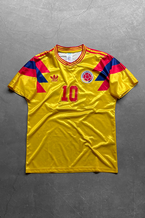 90'S FOOTBALL GAME SHIRT VALDERAMA / YELLOW [SIZE: L USED]