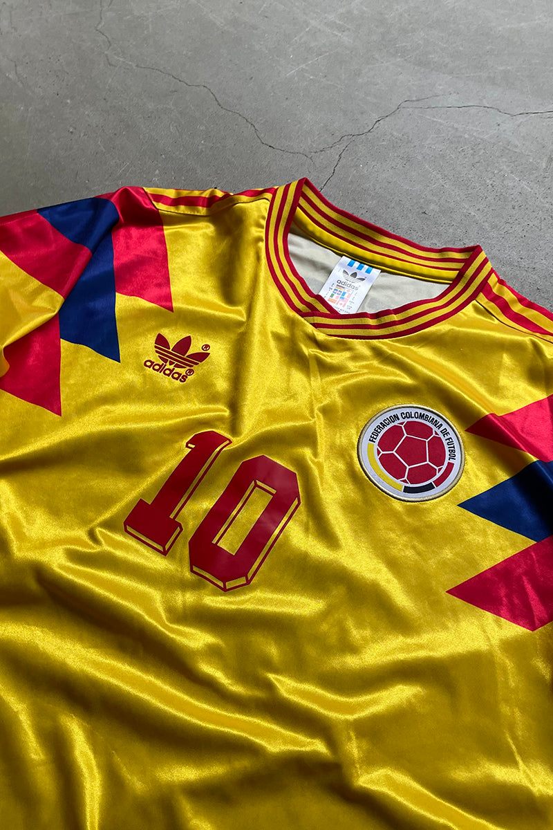 90'S FOOTBALL GAME SHIRT VALDERAMA / YELLOW [SIZE: L USED]