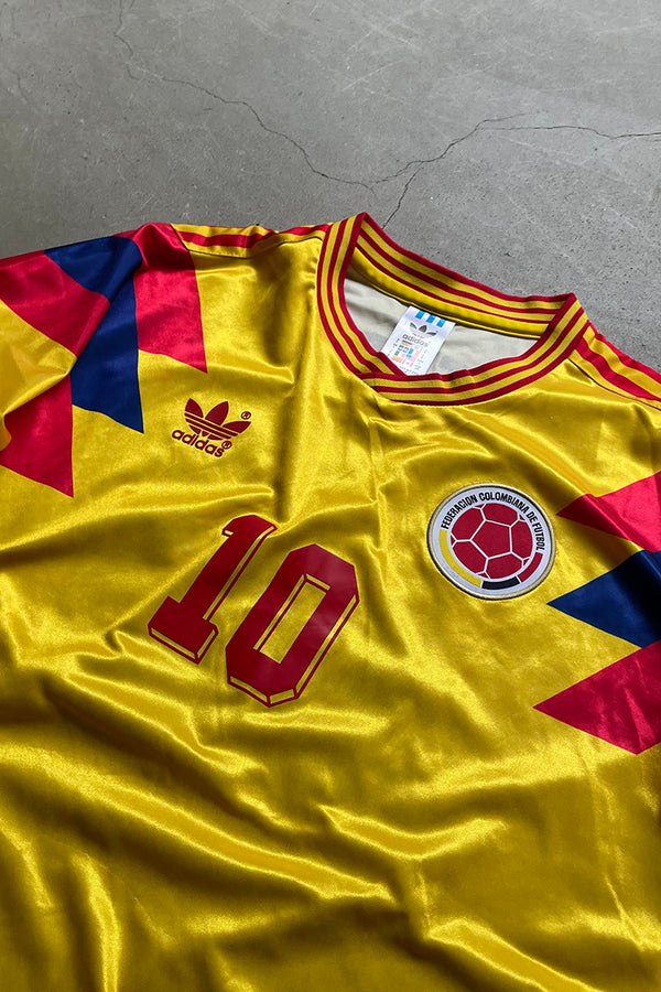 90'S FOOTBALL GAME SHIRT VALDERAMA / YELLOW [SIZE: L USED]