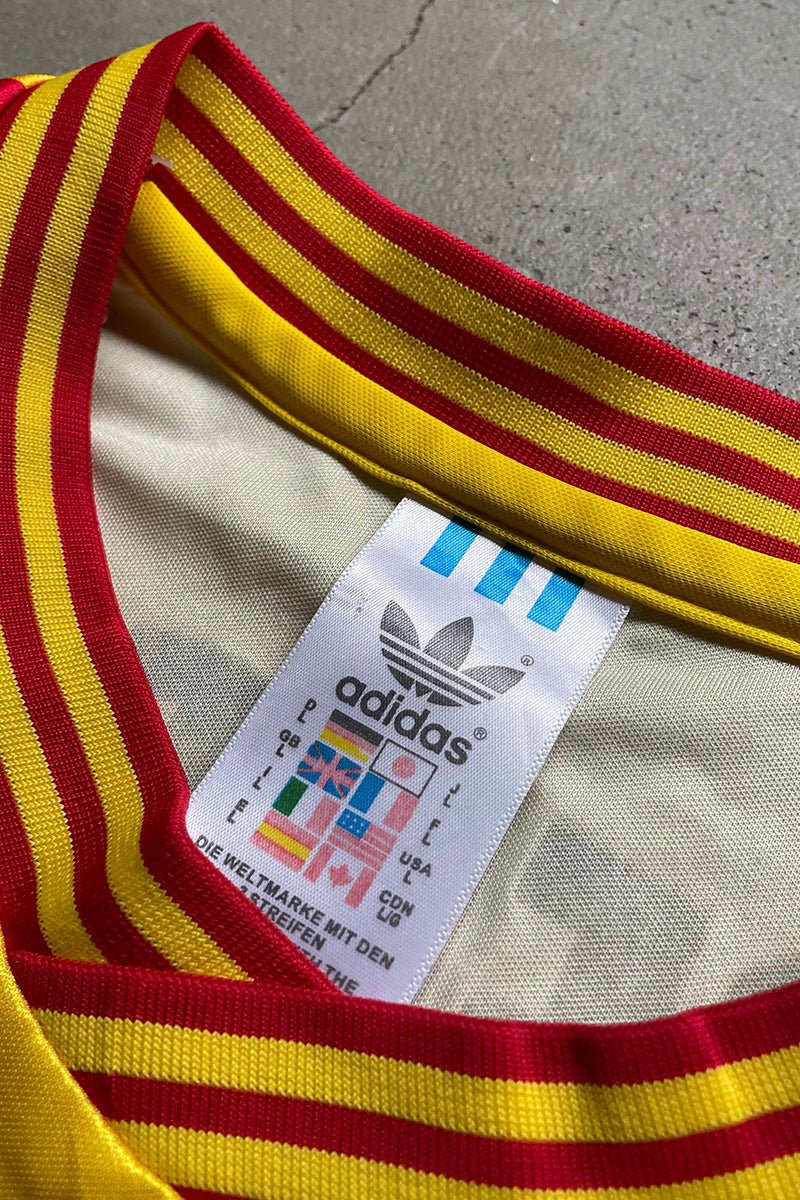 90'S FOOTBALL GAME SHIRT VALDERAMA / YELLOW [SIZE: L USED]