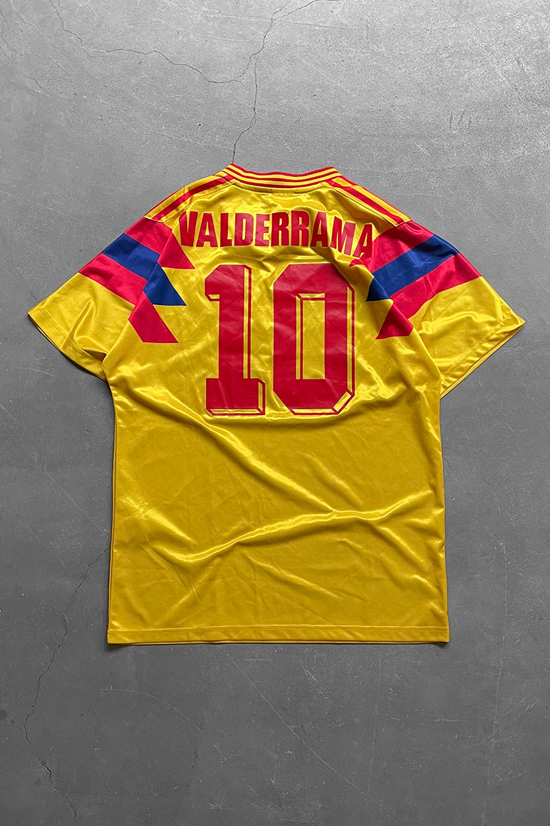 90'S FOOTBALL GAME SHIRT VALDERAMA / YELLOW [SIZE: L USED]