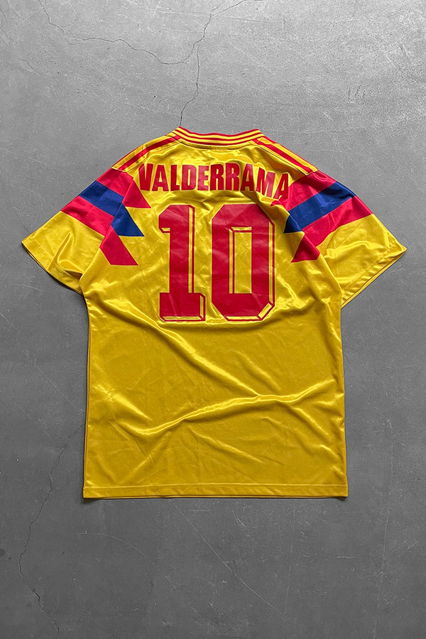 90'S FOOTBALL GAME SHIRT VALDERAMA / YELLOW [SIZE: L USED]