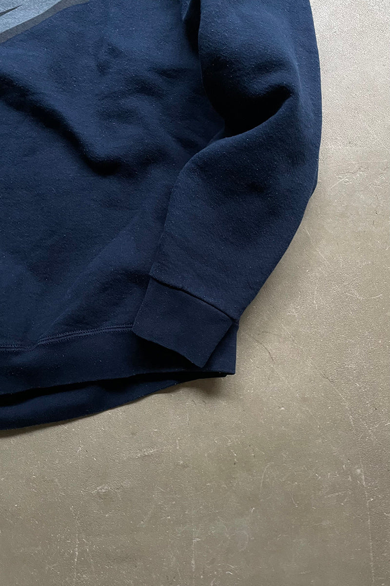 MADE IN USA 90'S NIKE AIR LOGO SWEATSHIRT / NAVY [SIZE: L USED]
