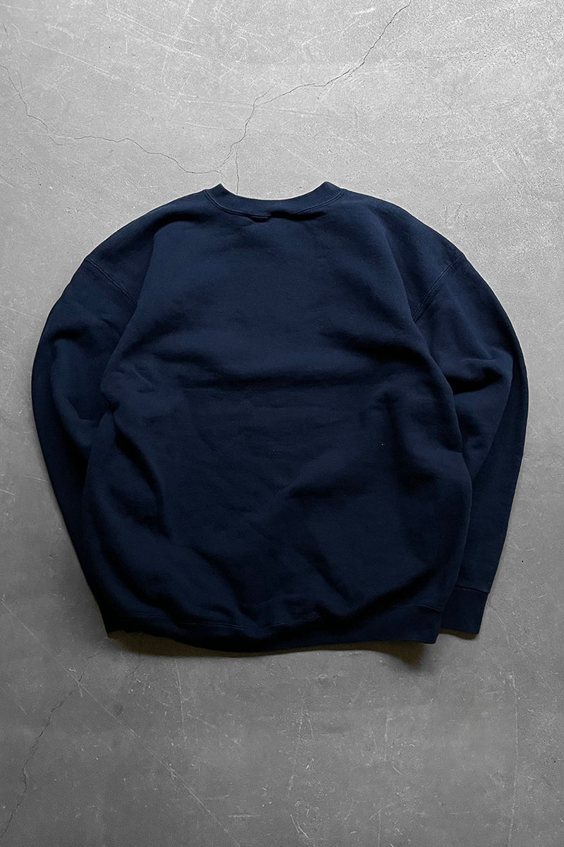 MADE IN USA 90'S NIKE AIR LOGO SWEATSHIRT / NAVY [SIZE: L USED]