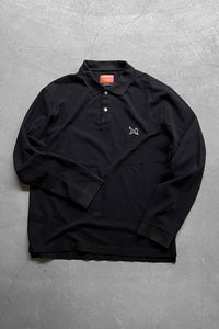 MADE IN ITALY 17'S L/S POLO SHIRT RAF SIMONS期 / BLACK[SIZE: XL USED]