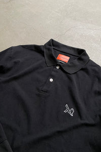 MADE IN ITALY 17'S L/S POLO SHIRT RAF SIMONS期 / BLACK[SIZE: XL USED]
