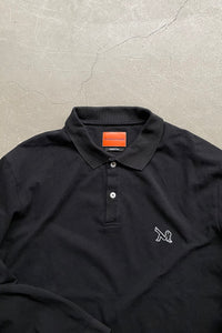 MADE IN ITALY 17'S L/S POLO SHIRT RAF SIMONS期 / BLACK[SIZE: XL USED]