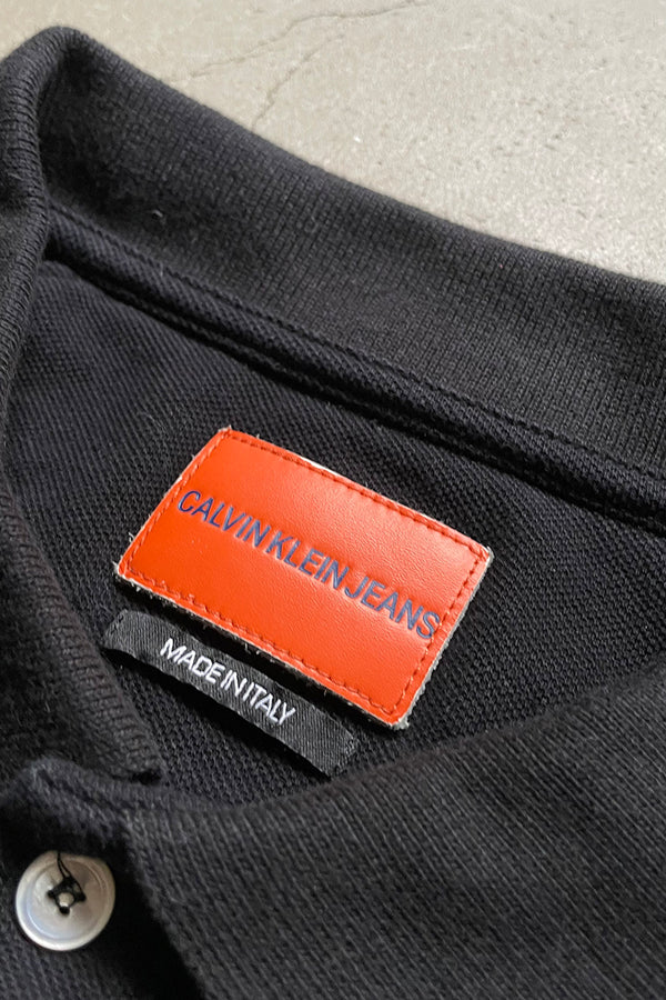 MADE IN ITALY 17'S L/S POLO SHIRT RAF SIMONS ERA / BLACK [SIZE: XL USED]