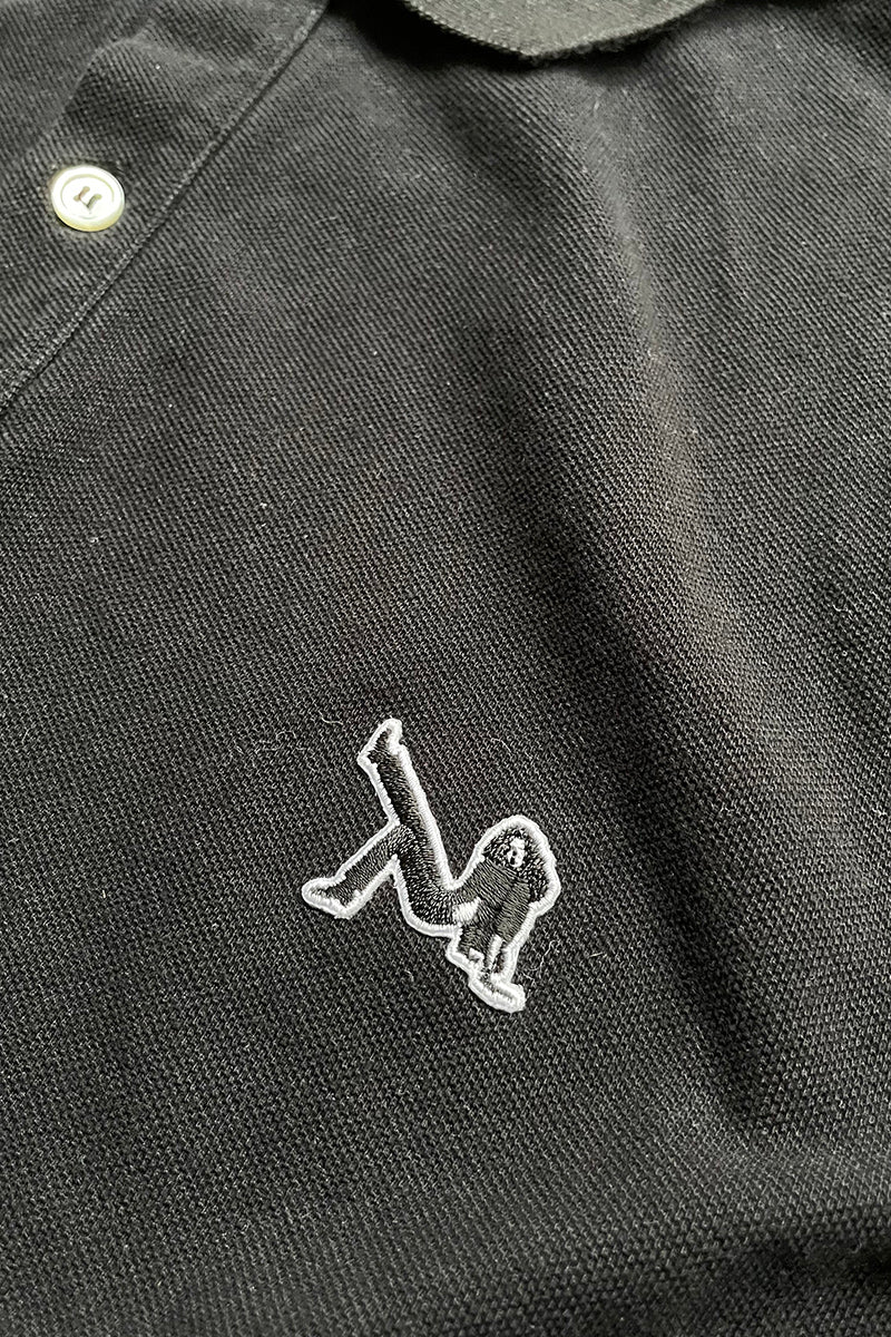 MADE IN ITALY 17'S L/S POLO SHIRT RAF SIMONS ERA / BLACK [SIZE: XL USED]