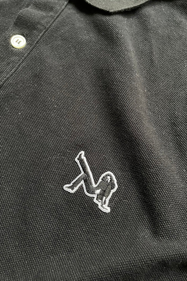 MADE IN ITALY 17'S L/S POLO SHIRT RAF SIMONS ERA / BLACK [SIZE: XL USED]