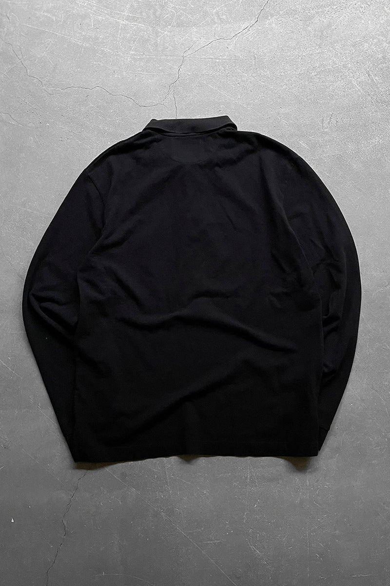 MADE IN ITALY 17'S L/S POLO SHIRT RAF SIMONS ERA / BLACK [SIZE: XL USED]