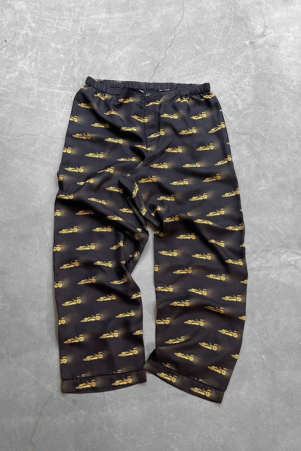 MADE IN ITALY SILK PANTS / BLACK [SIZE: L USED]