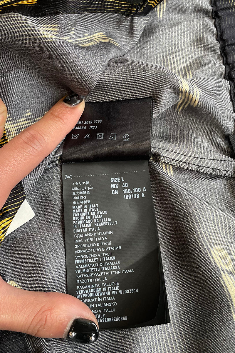 MADE IN ITALY SILK PANTS / BLACK [SIZE: L USED]