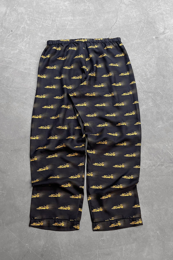 MADE IN ITALY SILK PANTS / BLACK [SIZE: L USED]