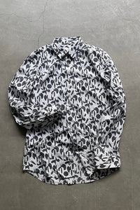 MADE IN ITALY 14'S L/S PATTERN SHIRT / WHITE [SIZE: 39 NOS/DEADSTOCK]