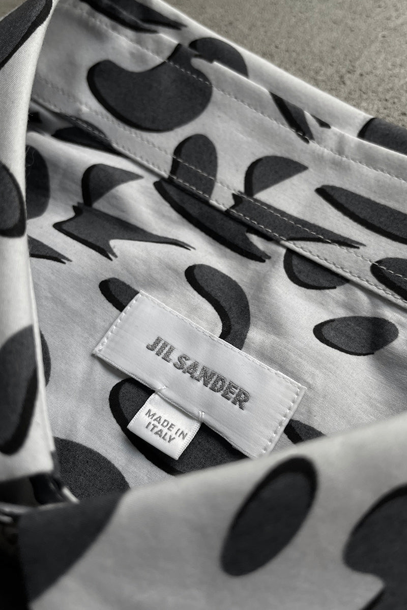 MADE IN ITALY 14'S L/S PATTERN SHIRT / WHITE [SIZE: 39 NOS/DEADSTOCK]