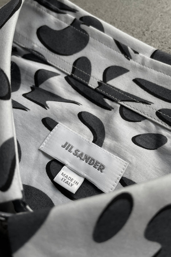 MADE IN ITALY 14'S L/S PATTERN SHIRT / WHITE [SIZE: 39 NOS/DEADSTOCK]