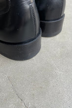 画像をギャラリービューアに読み込む, MADE IN ITALY SQUARE TOE LEATHER LOAFER W/LOGO PLATE / BLACK [SIZE: US9.0(27.0cm相当) USED]
