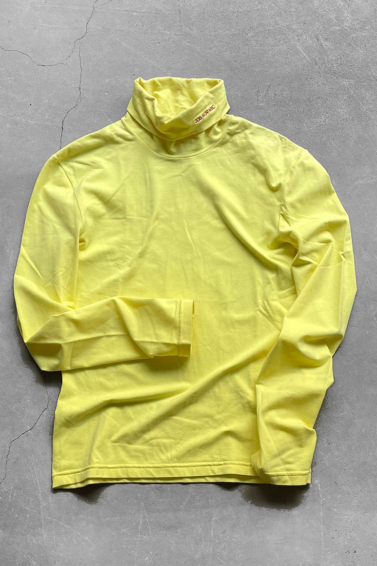 MADE IN ITALY 18AW TURTLENECK CUT SAW RAF SIMONS期 / YELLOW [SIZE: M USED]