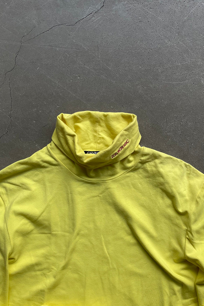 MADE IN ITALY 18AW TURTLENECK CUTSEW RAF SIMONS ERA / YELLOW [SIZE: M USED]