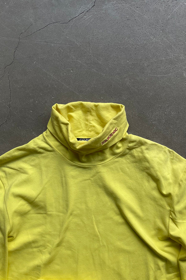 MADE IN ITALY 18AW TURTLENECK CUTSEW RAF SIMONS ERA / YELLOW [SIZE: M USED]