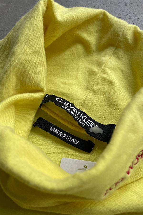 MADE IN ITALY 18AW TURTLENECK CUTSEW RAF SIMONS ERA / YELLOW [SIZE: M USED]