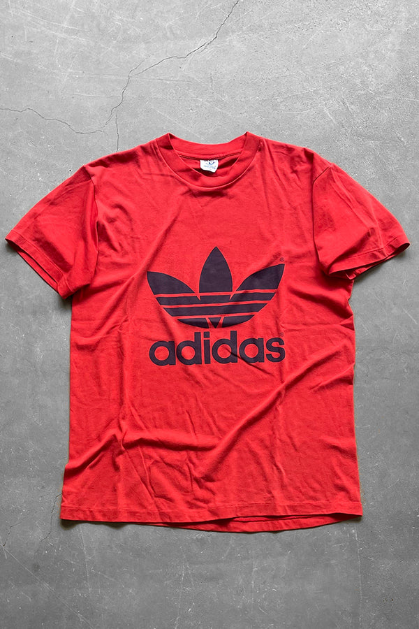 MADE IN USA 80'S LOGO T-SHIRT / RED [SIZE: L USED]