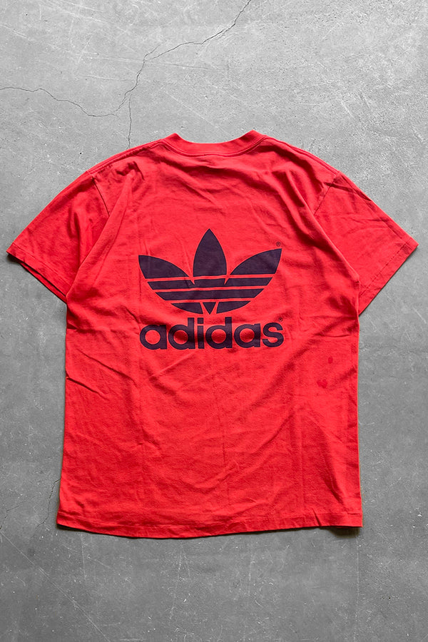 MADE IN USA 80'S LOGO T-SHIRT / RED [SIZE: L USED]