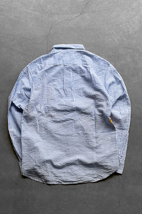22'S MINION EMBROIDERY SHIRT / STRIPE [SIZE: M USED]