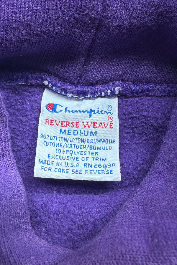 MADE IN USA 90'S REVERSE WEAVE HOODIE SWEATSHIRT / PURPLE [SIZE: M USED]