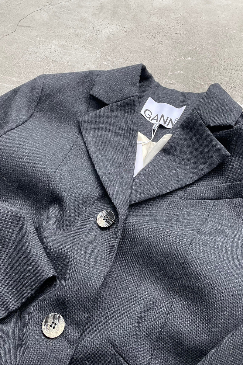 TAILORED JACKET / DARK GREY [SIZE: M NOS/DEADSTOCK]
