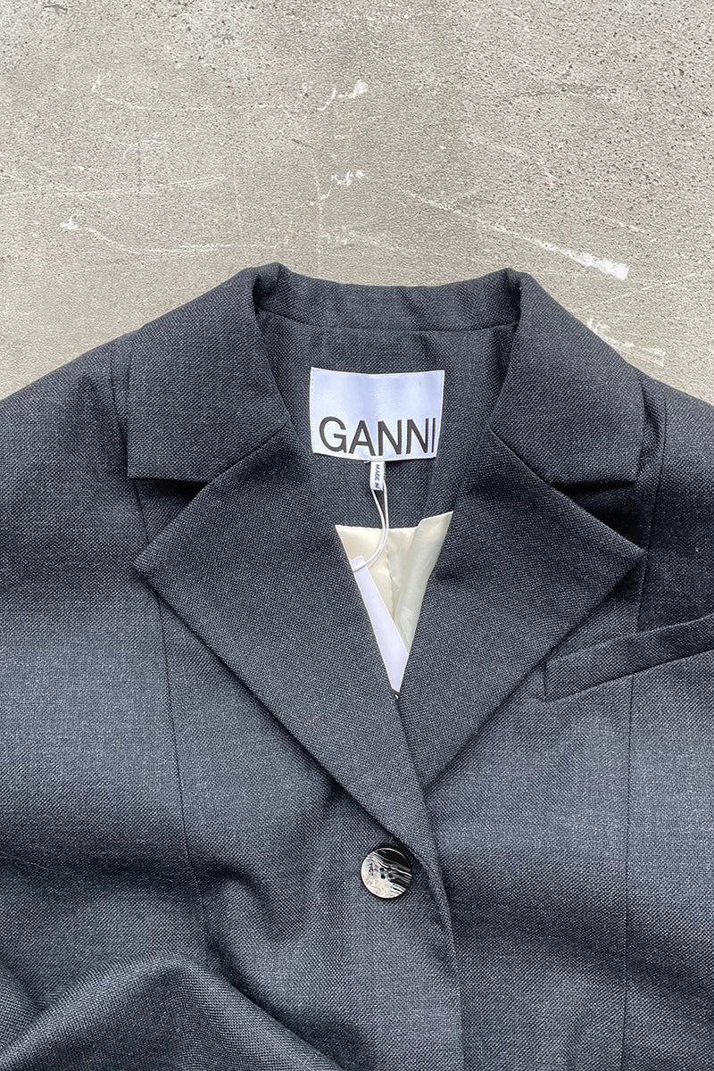 TAILORED JACKET / DARK GREY [SIZE: M NOS/DEADSTOCK]