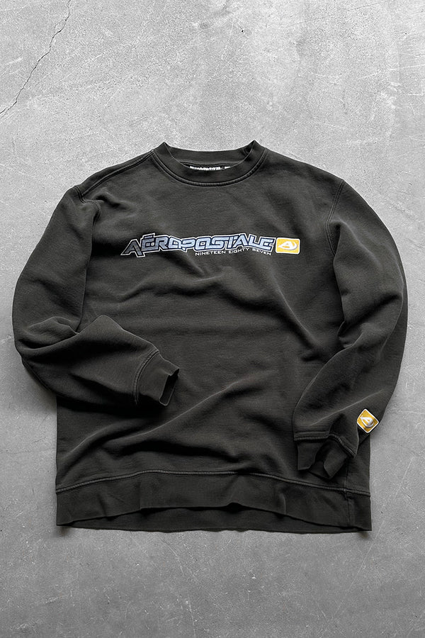 Y2K EARLY 00'S SWEATSHIRT / OLIVE [SIZE: S USED]