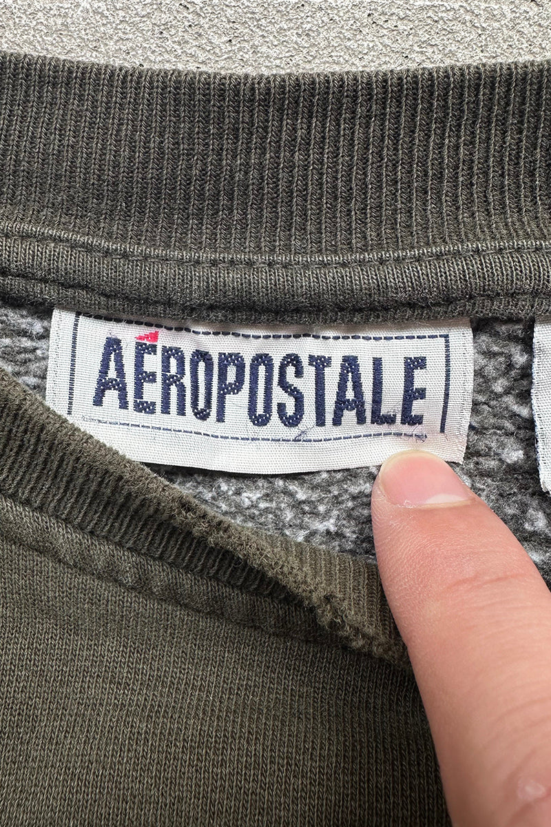 Y2K EARLY 00'S SWEATSHIRT / OLIVE [SIZE: S USED]