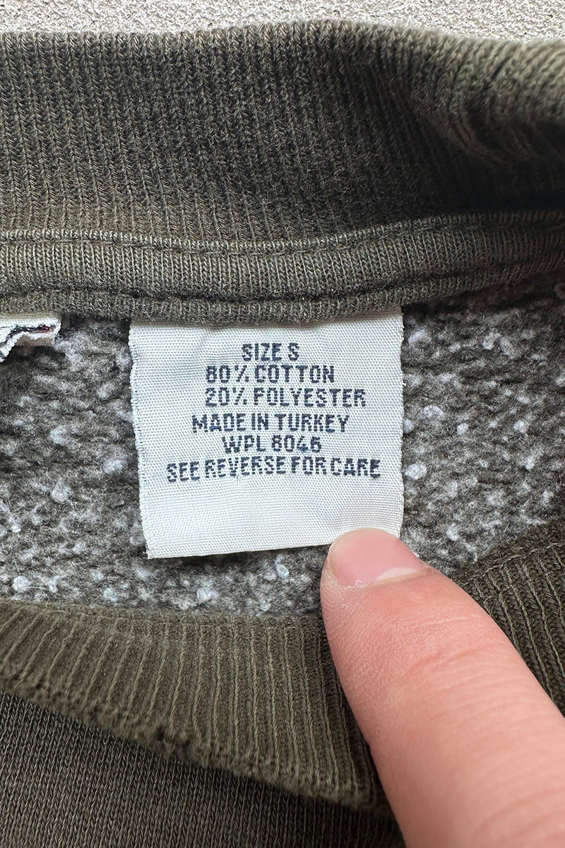 Y2K EARLY 00'S SWEATSHIRT / OLIVE [SIZE: S USED]