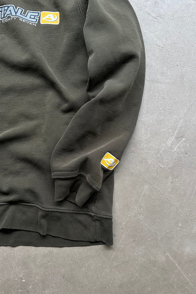 Y2K EARLY 00'S SWEATSHIRT / OLIVE [SIZE: S USED]