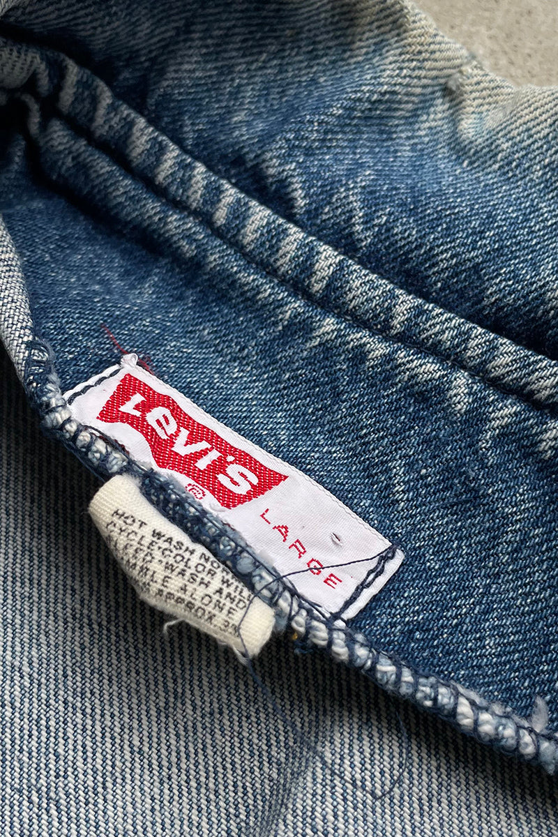70'S DENIM JACKET ORANGE TAB / INDIGO [SIZE: L USED]