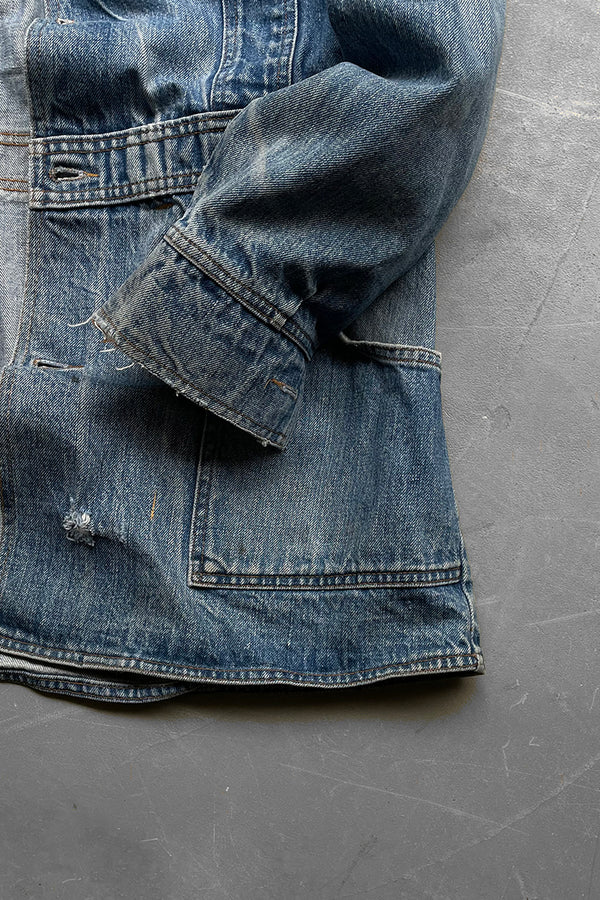 70'S DENIM JACKET ORANGE TAB / INDIGO [SIZE: L USED]