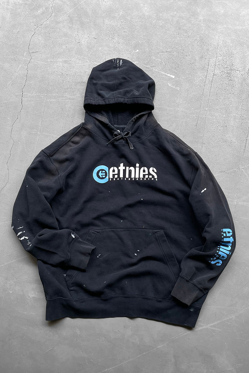 Y2K EARLY 00'S SKATEBOARDING HOODIE SWEATSHIRT / BLACK [SIZE: L USED]