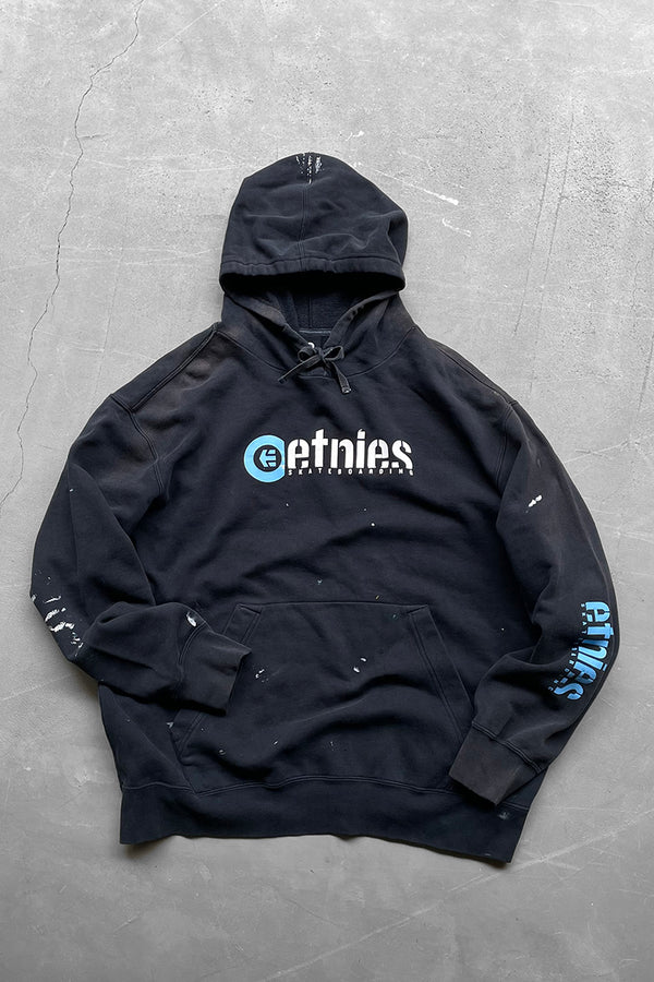 Y2K EARLY 00'S SKATEBOARDING HOODIE SWEATSHIRT / BLACK [SIZE: L USED]