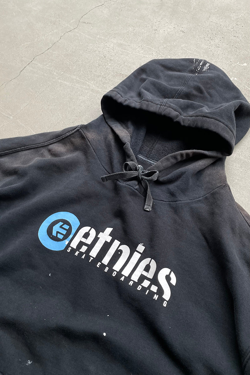 Y2K EARLY 00'S SKATEBOARDING HOODIE SWEATSHIRT / BLACK [SIZE: L USED]